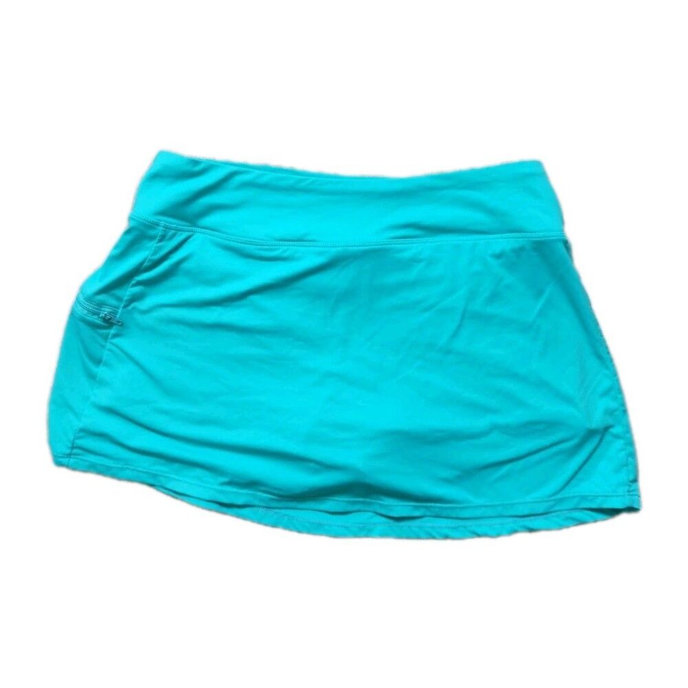 Beach House Aqua Swim Skort Womens Size 8 Turquoise Skirted Bikini Bottom GUC